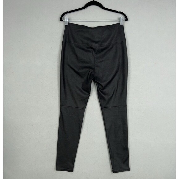 Trouve Leggings Women Medium Black Faux Leather High Rise Stretch Edgy Goth Rock - Picture 6 of 16